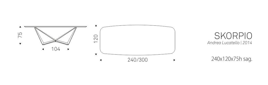 SKORPIO - 240x120x75h sag.