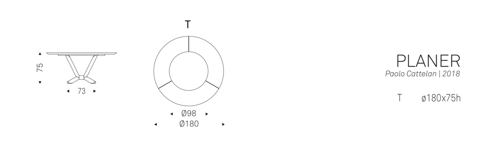 PLANER (ø180x75h - T)