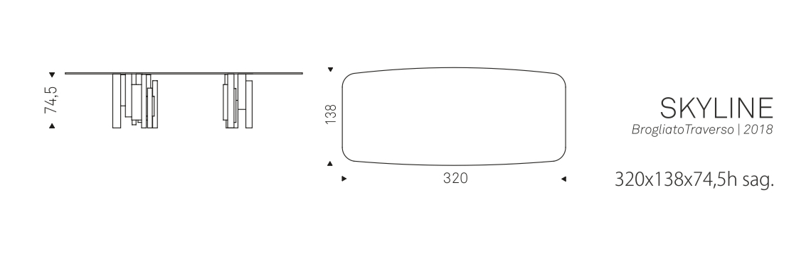 SKYLINE - 320x138x74,5h sag.